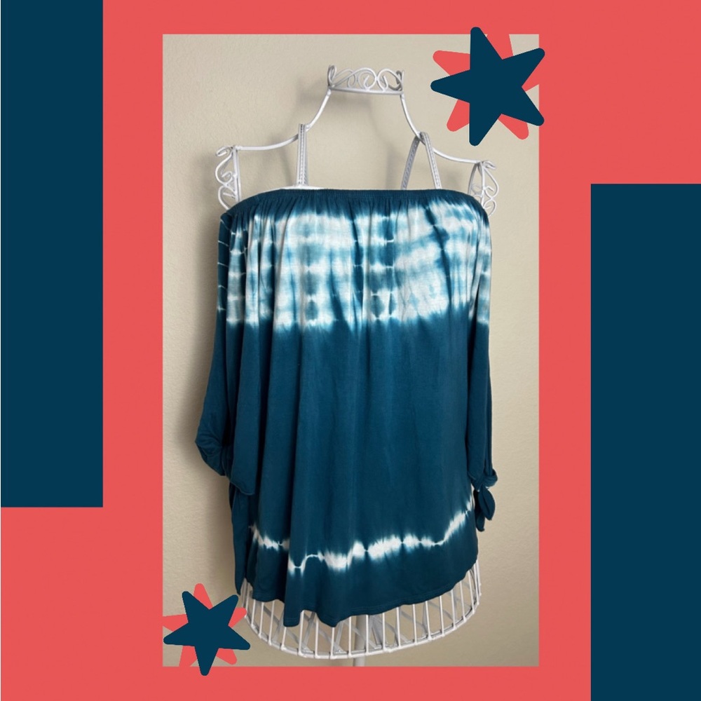 medium urban x blue tie dye blouse